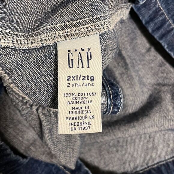 Gap Toddler Girl 2 years Girls Denim Dress Skirt Overalls Romper - Picture 9 of 10